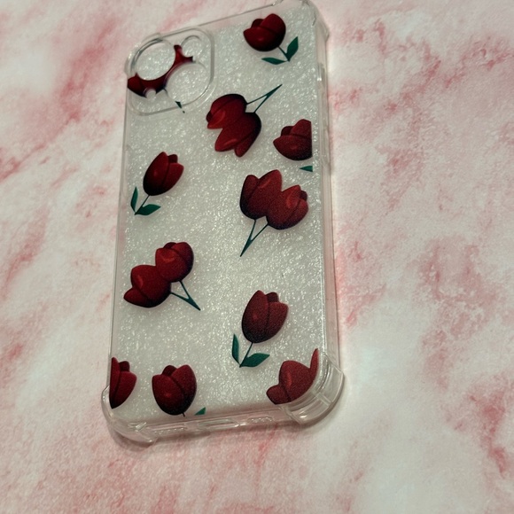 iPhone 14 Red Tulip Case - Picture 2 of 4